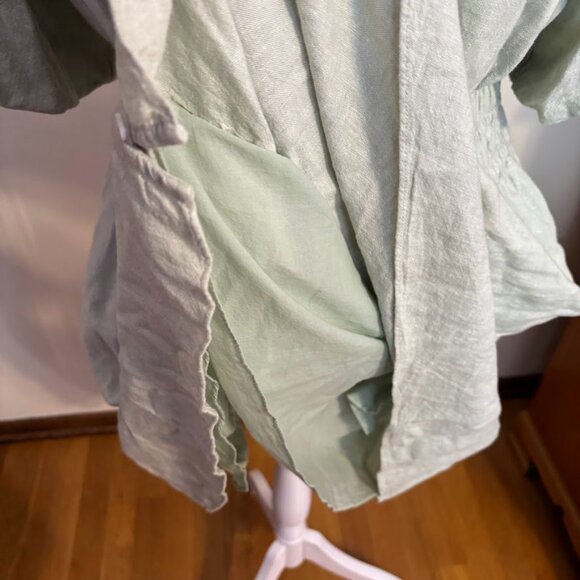 NEW MADEWELL Ruffle Sophia Dress (Linen & Viscose) - Size Large - Picture 7 of 13